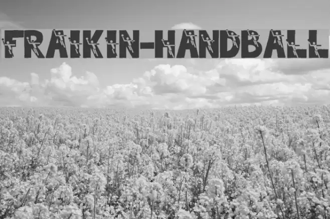 Fraikin-Handball Font examples