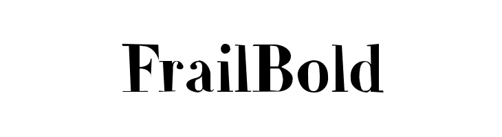 FrailBold  Frei Schriftart Herunterladen