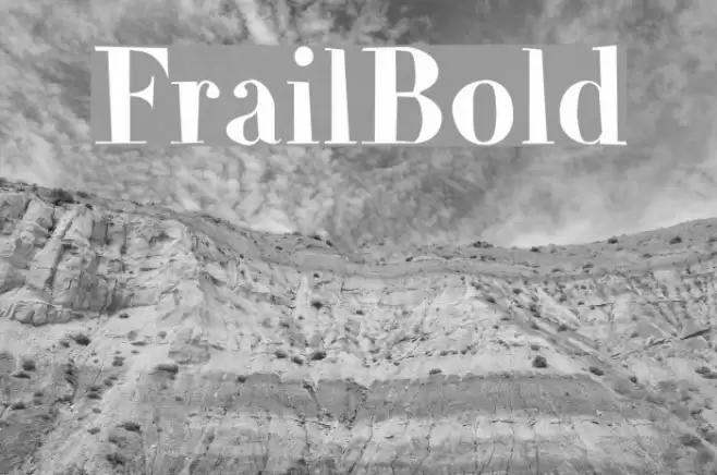 FrailBold Font examples