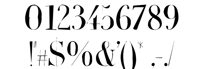 FrailLight Font OTHER CHARS