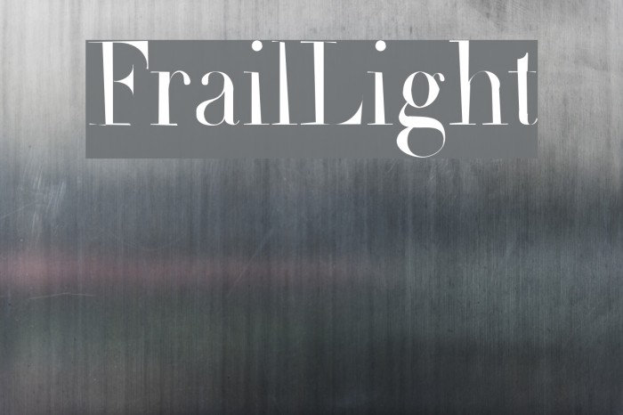 FrailLight Font examples