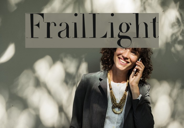 FrailLight Font examples