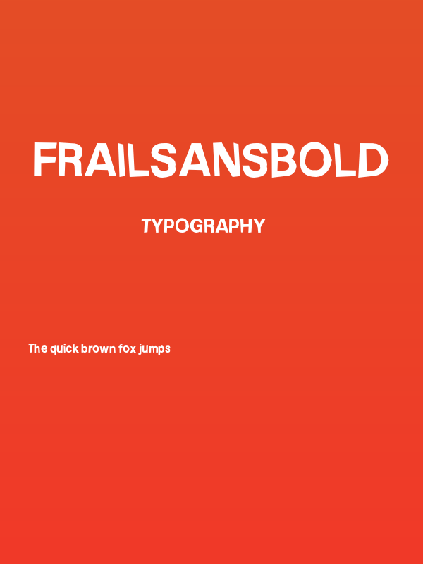 FrailSansBold Poster
