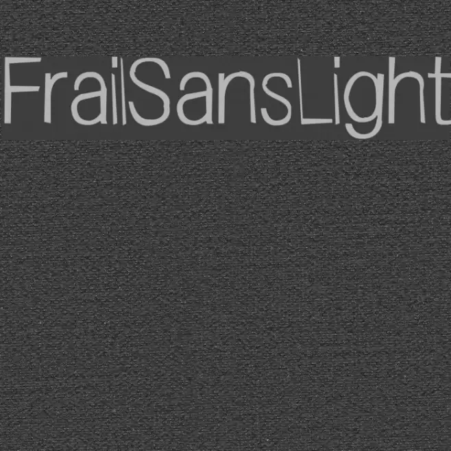 FrailSansLight Font examples
