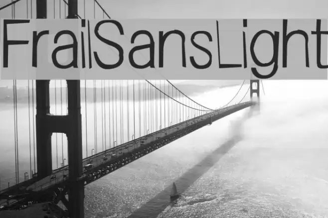 FrailSansLight Font examples