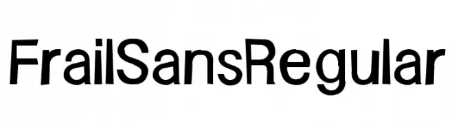 FrailSansRegular  Frei Schriftart Herunterladen