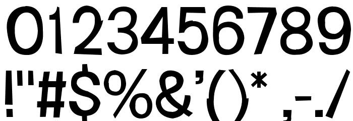 FrailSansRegular Font OTHER CHARS