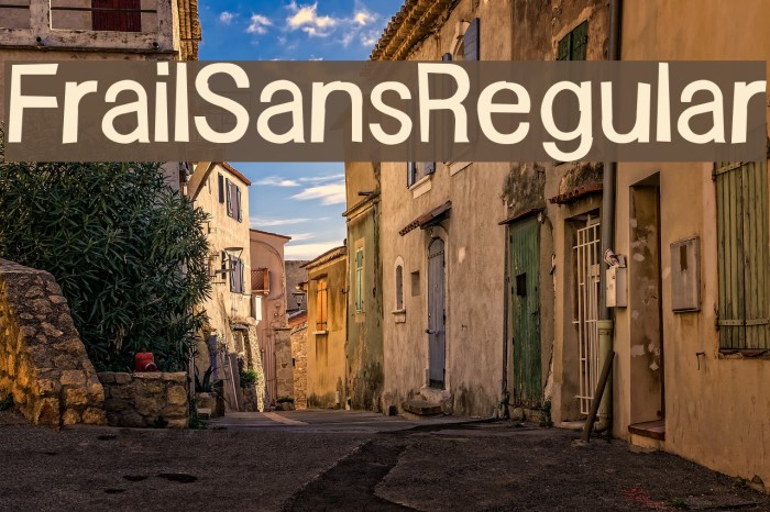 FrailSansRegular Font examples