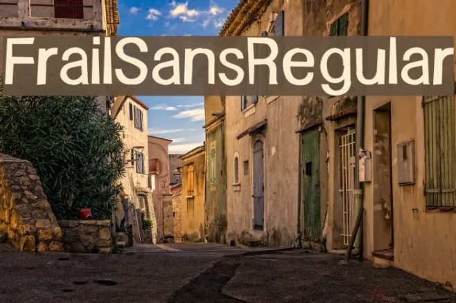FrailSansRegular Example 1
