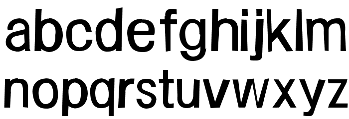FrailSansRegular Font LOWERCASE