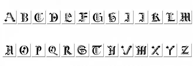 FraktKonstruct Шрифта строчной