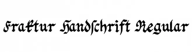 Fraktur Handschrift Regular  font caratteri gratis