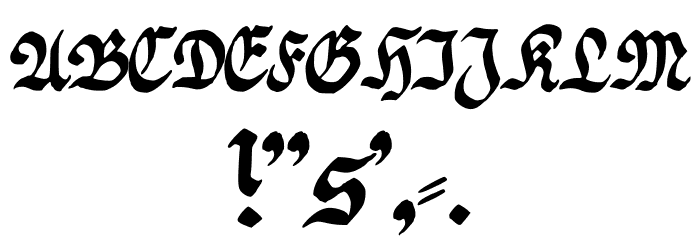 Fraktur Handschrift Regular 字体 其它煤焦