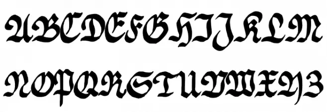Fraktur Handschrift Regular フォント 大文字