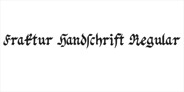 Fraktur Handschrift Regular Logo