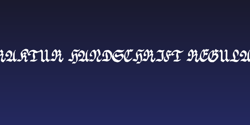 Fraktur Handschrift Regular Social Header