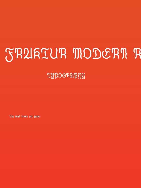 Fraktur Modern Regular:Version 1.00 Poster