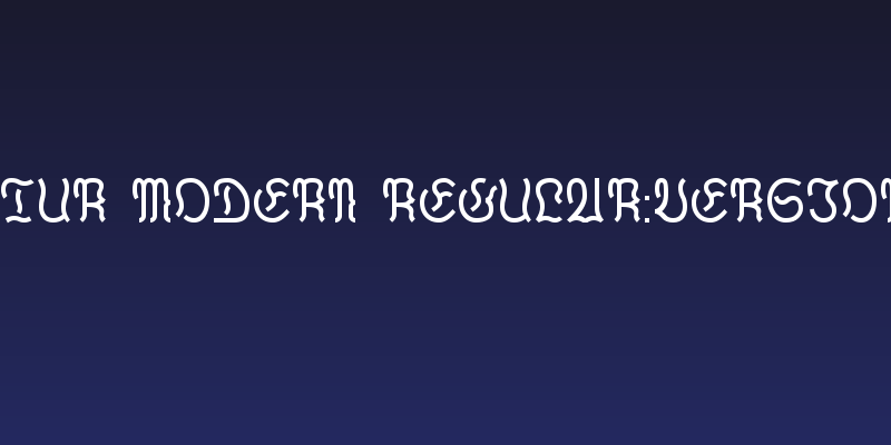 Fraktur Modern Regular:Version 1.00 Social Header