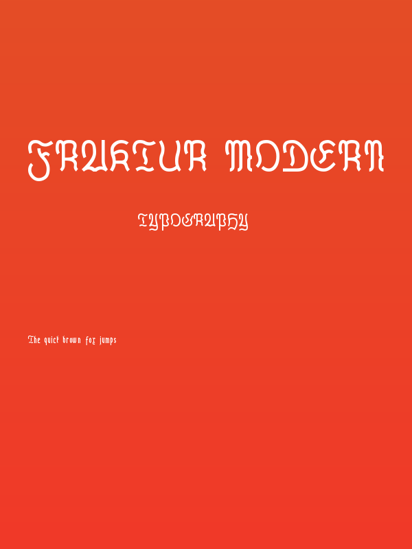 Fraktur Modern Poster