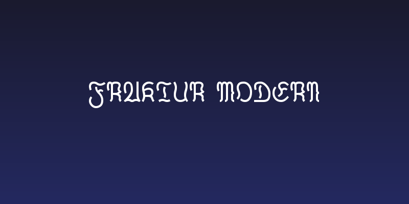 Fraktur Modern Social Header