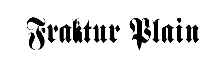 Fraktur Plain  免费字体下载