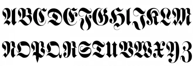 Fraktur Plain Schriftart Groß