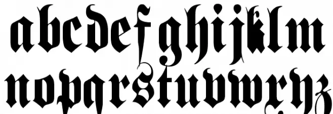 Fraktur Plain 字体 小写