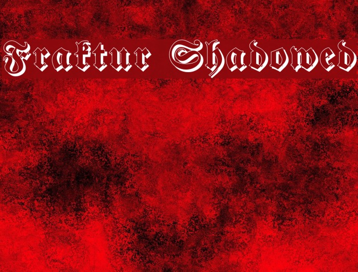 Fraktur Shadowed Font examples