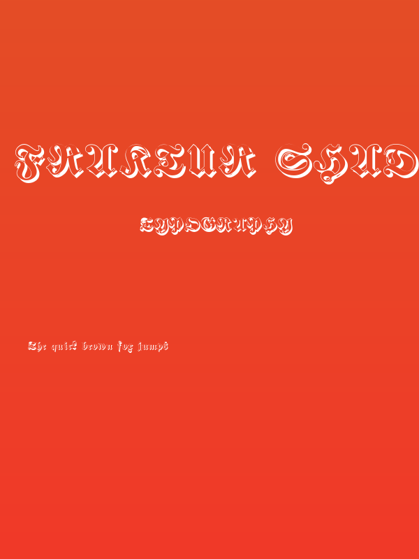 Fraktur Shadowed Poster