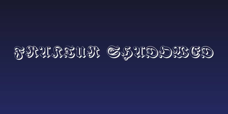 Fraktur Shadowed Social Header