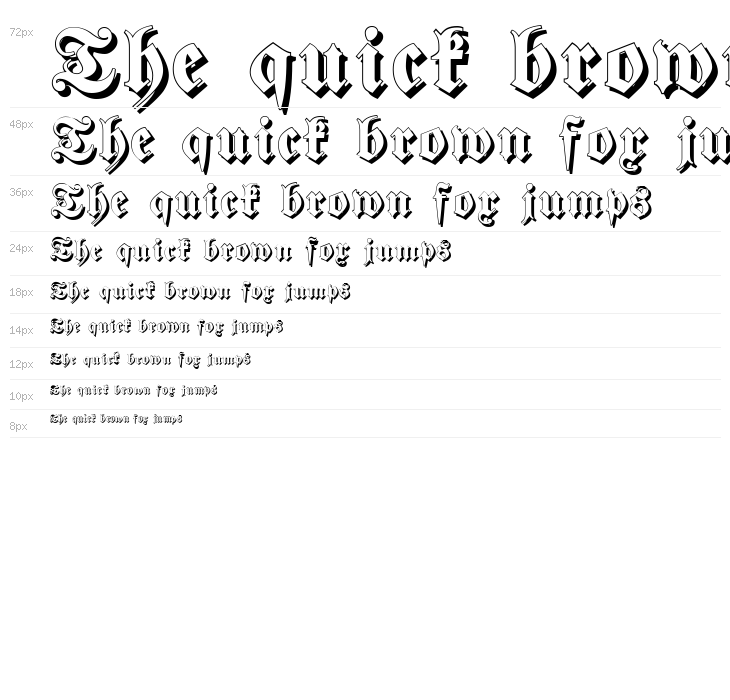 Fraktur Shadowed Waterfall