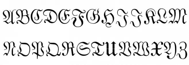 Fraktur Шрифта ВЕРХНИЙ