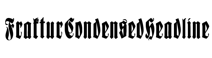 FrakturCondensedHeadline  नि: शुल्क फ़ॉन्ट्स डाउनलोड