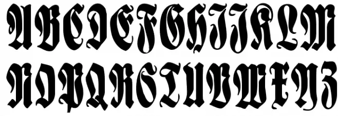 FrakturCondensedHeadline Fonte MAIÚSCULAS