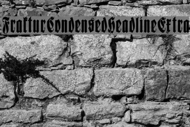 FrakturCondensedHeadlineExtra Font examples