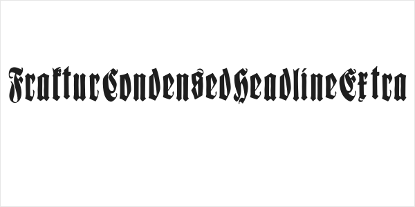 FrakturCondensedHeadlineExtra Logo