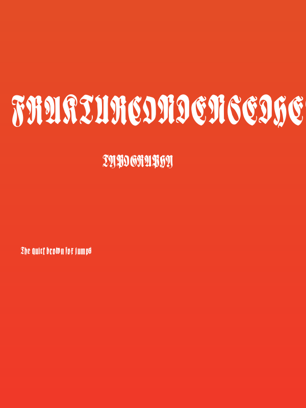 FrakturCondensedHeadlineExtra Poster