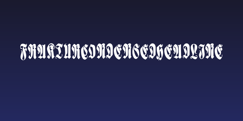 FrakturCondensedHeadline Social Header