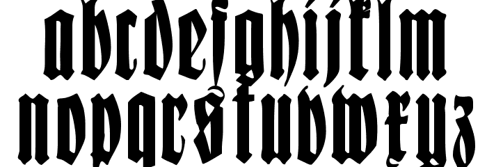 FrakturCondensedHeadline Font LOWERCASE