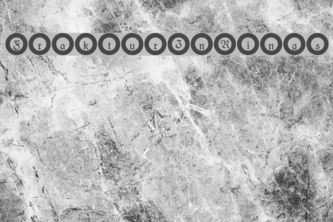 FrakturInRings Font examples