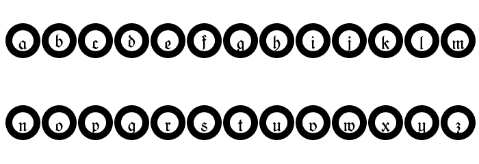 FrakturInRings Font LOWERCASE