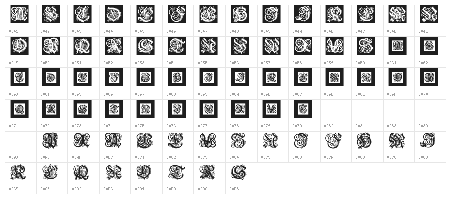 FrakturInitials07 Character Map