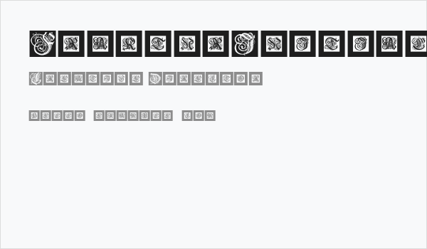 FrakturInitials07 Business Card