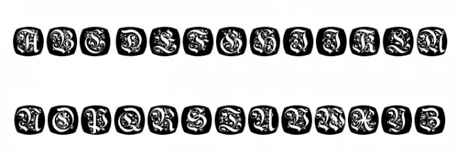 FrakturNitials Schriftart Groß