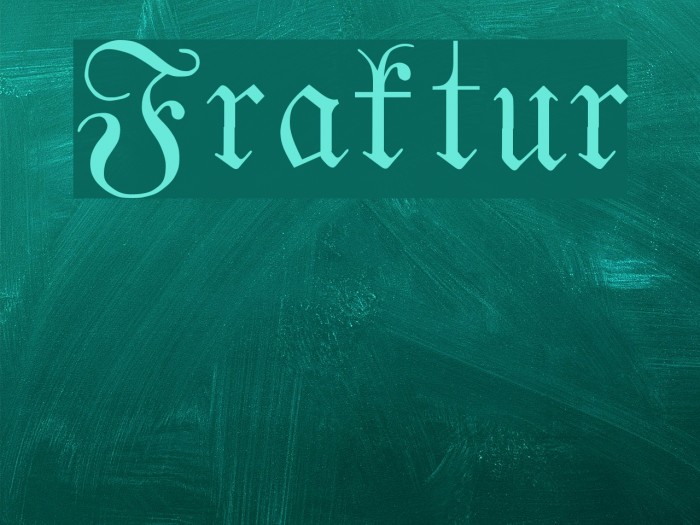 Fraktur Font examples