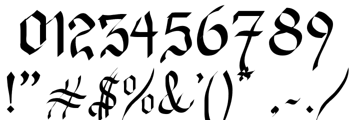 Fraktura Font OTHER CHARS