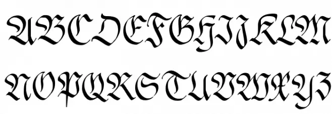 FrakturaFonteria-Slim 字体 大写