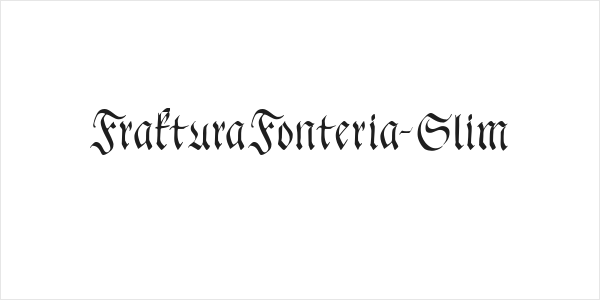 FrakturaFonteria-Slim Logo