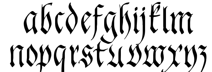 FrakturaFonteria-Slim Font LOWERCASE