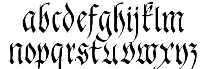 FrakturaFonteria-Slim Schriftart Kleinbuchstaben